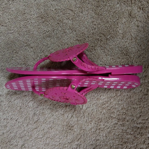 Jack Rogers pink / fuchsia colored jelly sandals. Size 9 - Picture 3 of 7